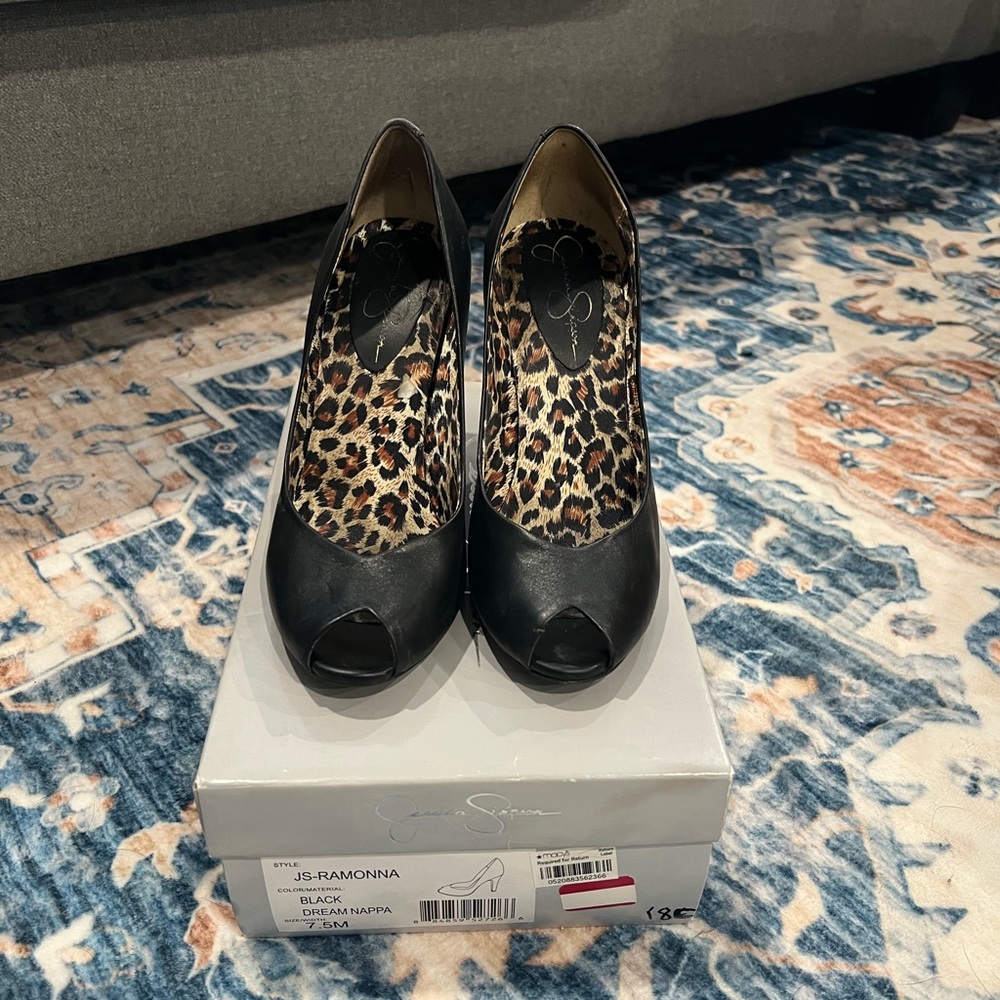Jessica Simpson Ramonna Heel - Black Dream Nappa